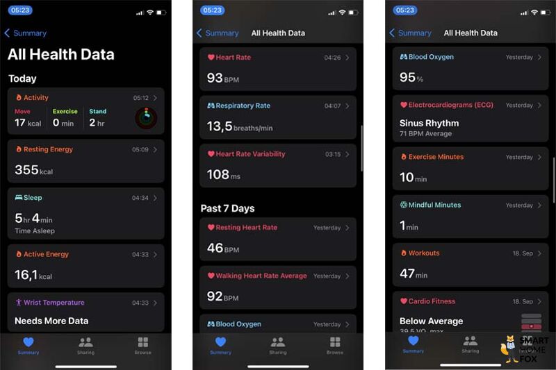 You can see the Apple Health app.